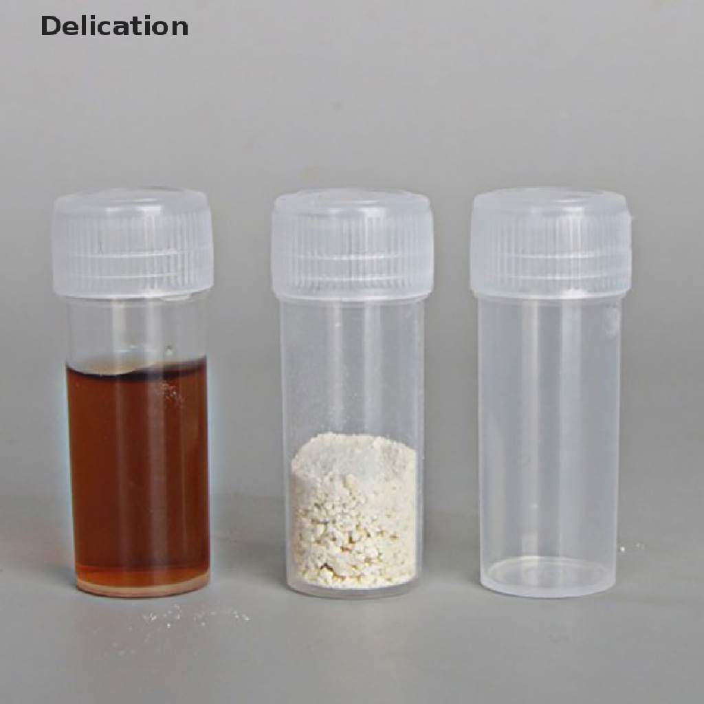 Delication 20Pcs 5ml Plastic Bottle Vials Medicine Pill Liquid Storage ...