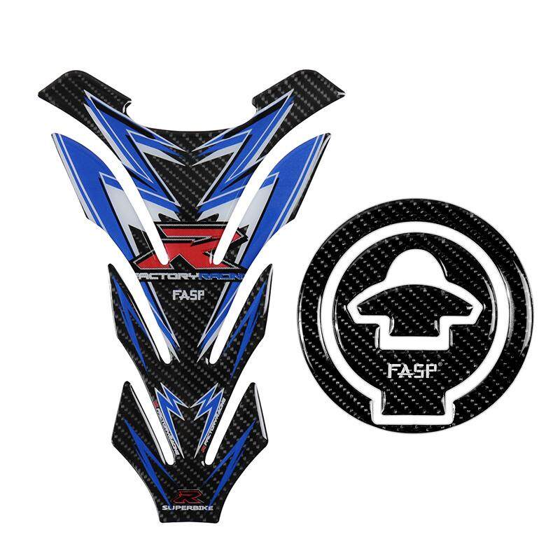 5d Carbon Fiber Motorcycle Fuel Tank Pad Cap Decals Gas Cap Sticker For 