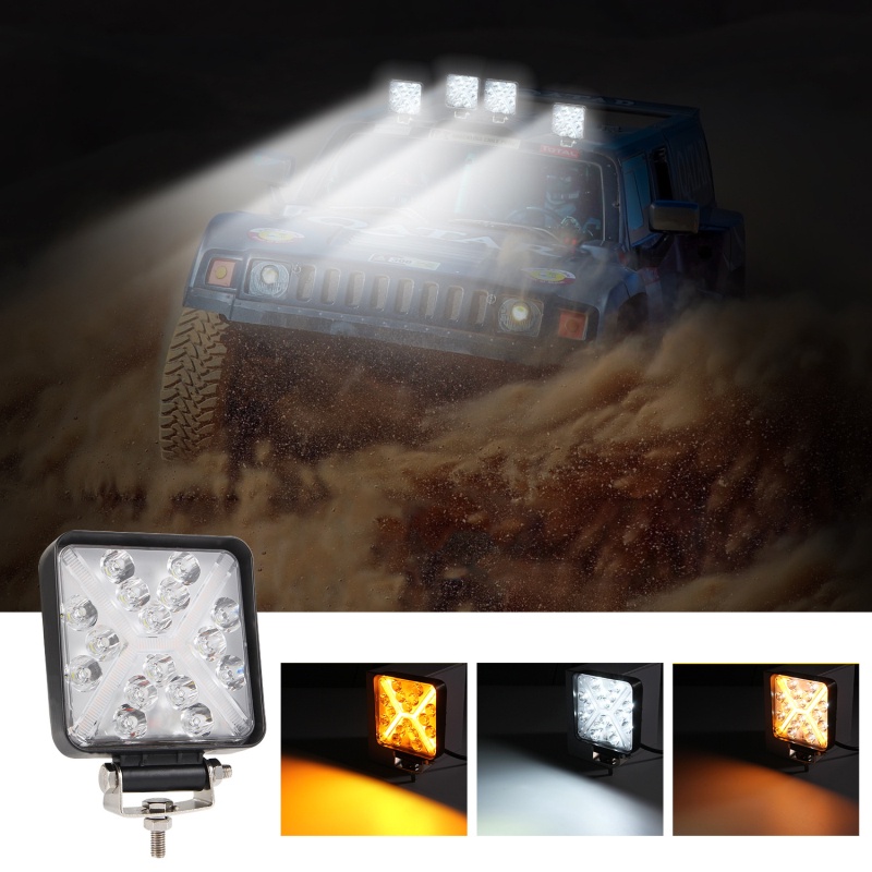 1pc LED Work Light 4inch 168W Flood Spot Beam Offroad SUV Fog Lamp