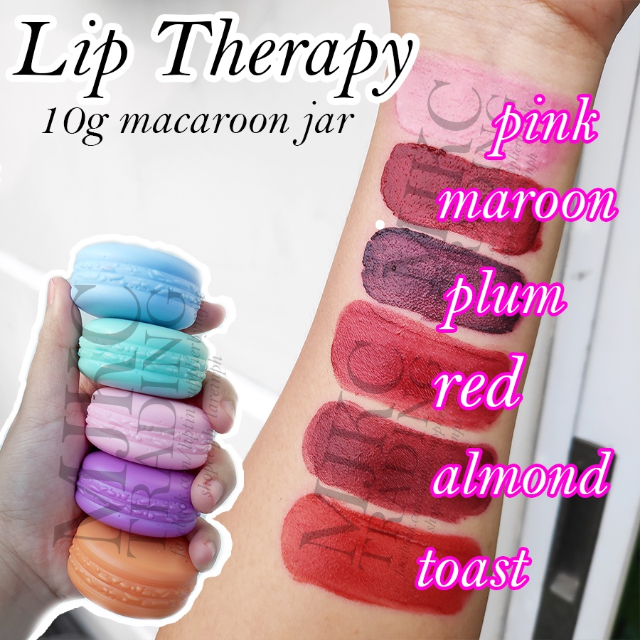 Lip Therapy magic lip balm 10g macaroon jar free spatula | Shopee ...