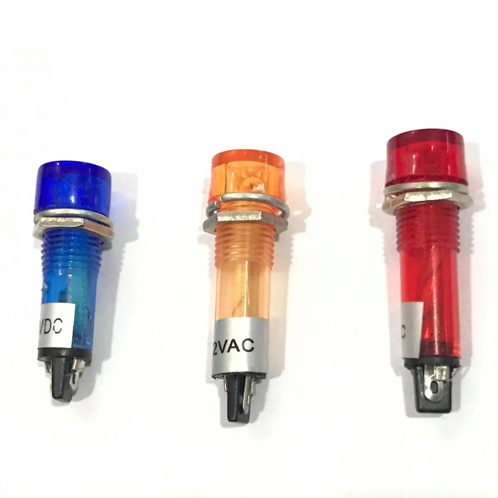 Pilot Bulb 12Volts 2Pins Round (Red/Blue/Orange) | Shopee Philippines