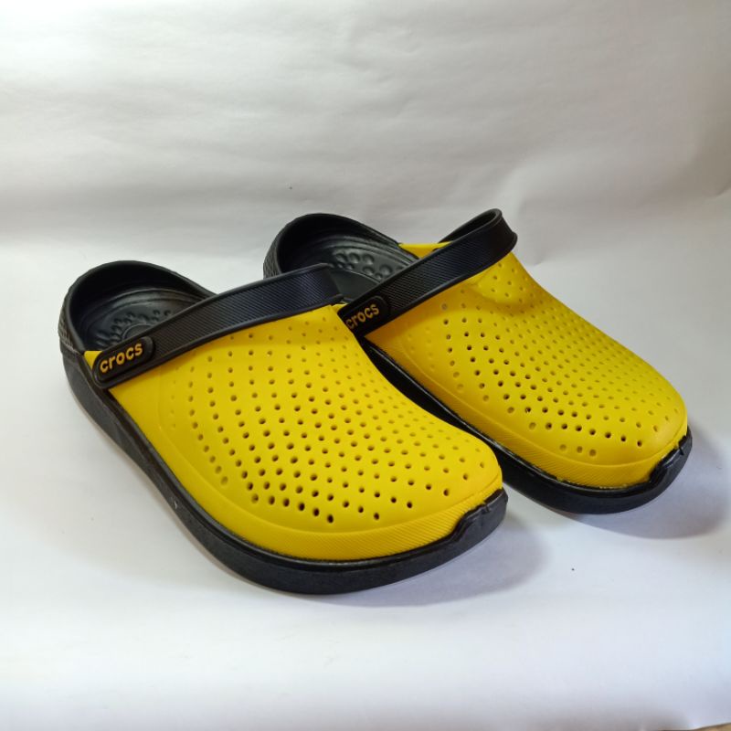 Crocs LiteRide Black Yellow Size 36-40 | Shopee Philippines