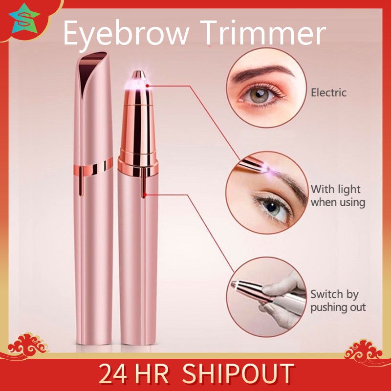 Electric Eyebrow Trimmer Pen USB Rechargeable Remover Brows Razor