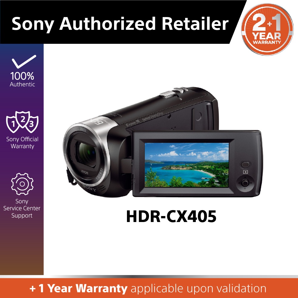Sony HDRCX405/ CX405 Handycam® with Exmor R™ CMOS sensor with Optical