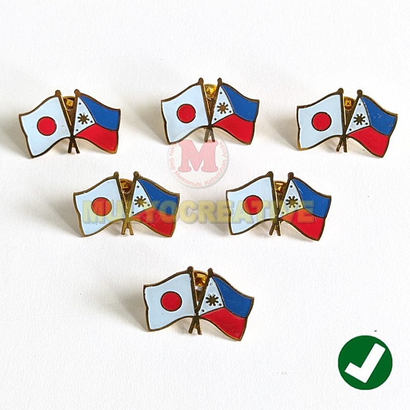 Japanese And Philippines Friendship Flag Pin - Philippines And