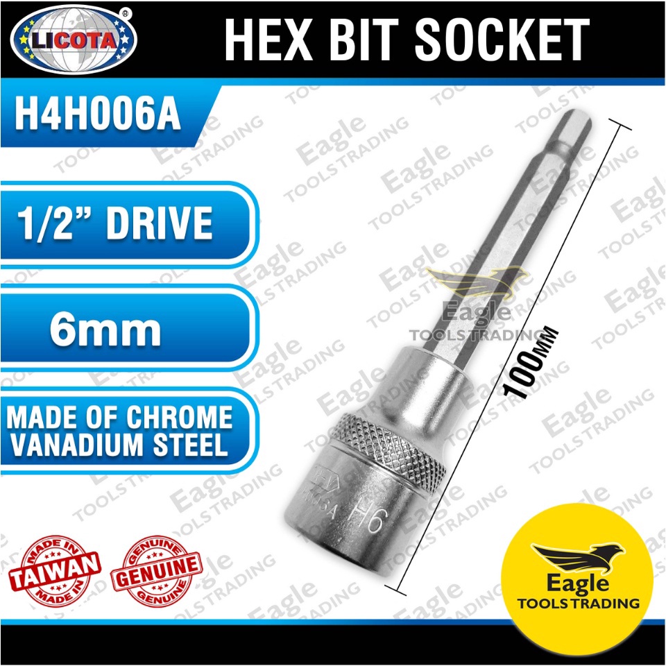 Licota Hex Bit Socket H6A 1/2