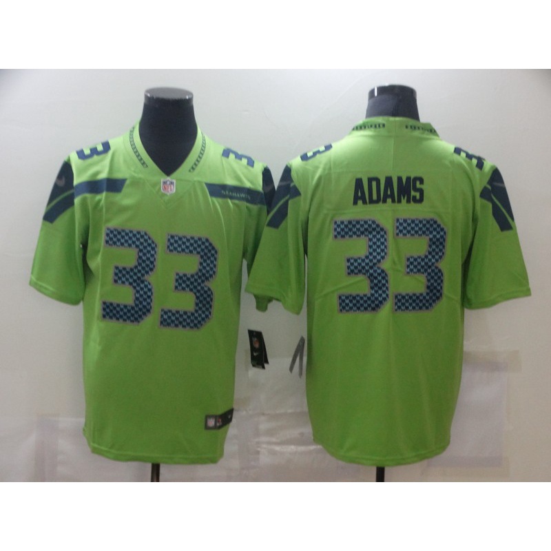 NFL Seattle Seahawks 33 Jamal Adams 14 DK Metcalf Green Navy Blue White Player Football Jersey