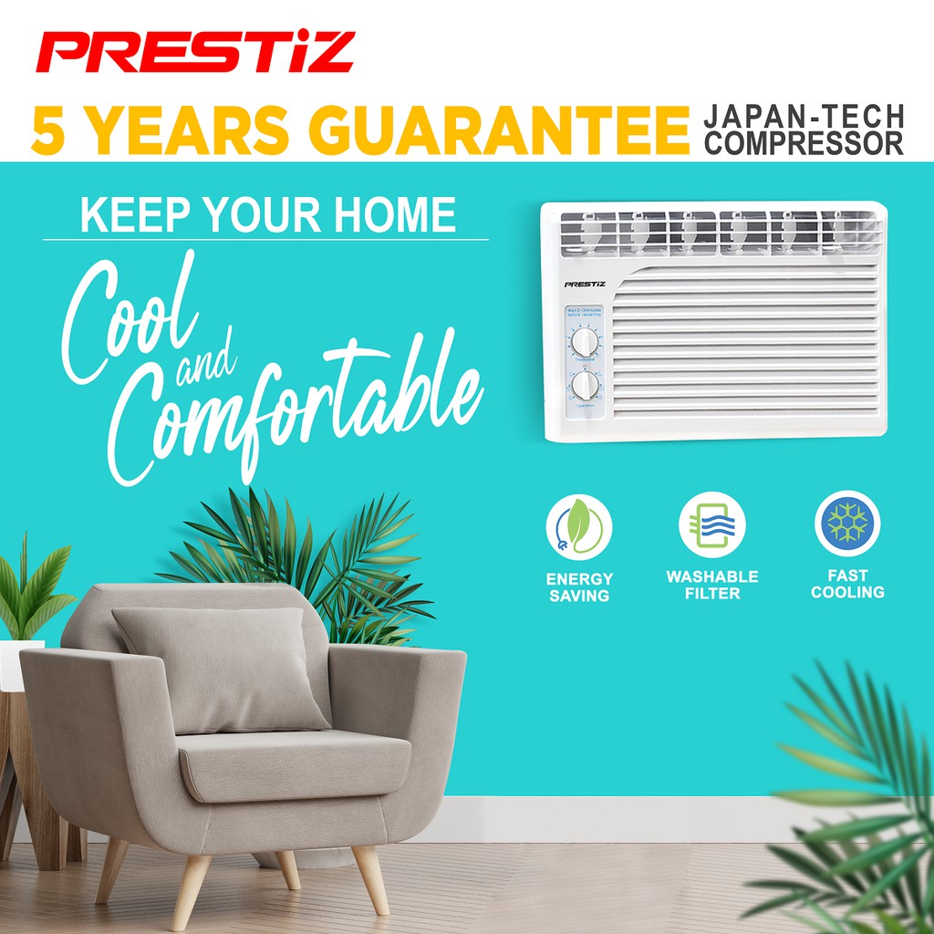 Prestiz BW5MJ09A 0.5 HP Inverter Grade Window Type Air Conditioner