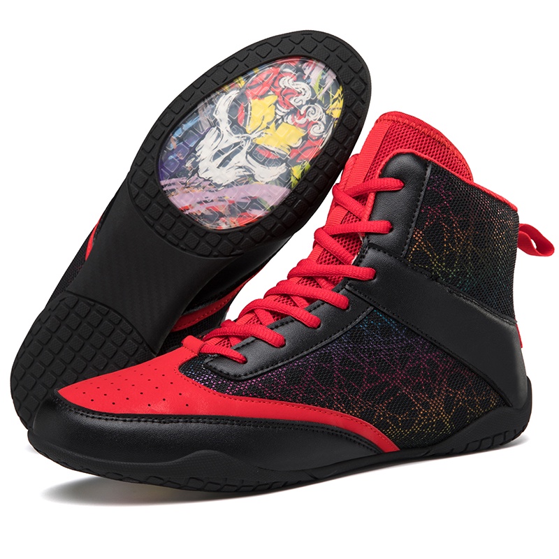 Men professional boxing wrestling fighting weightlifting shoes male