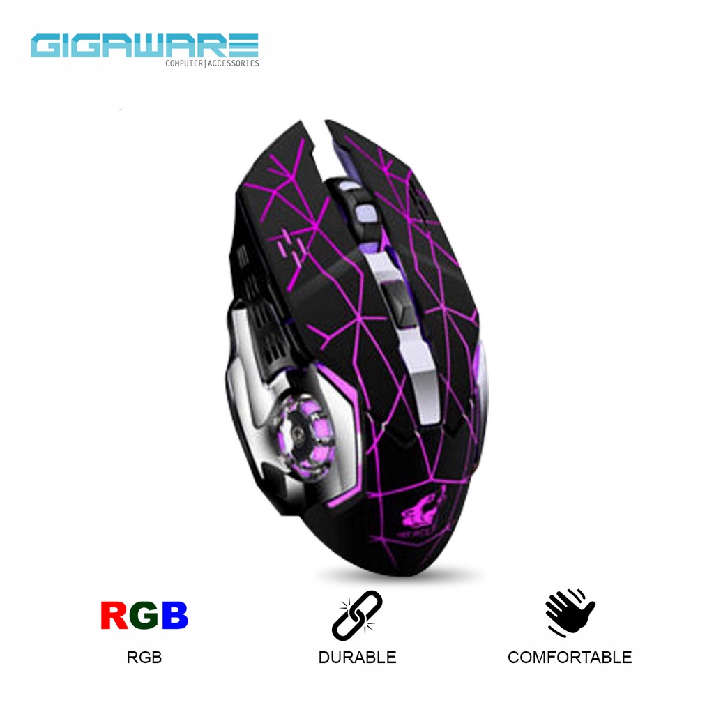 Gigaware Wolf X8 Gaming Mouse Wireless RGB Backlight Optical Mice ...