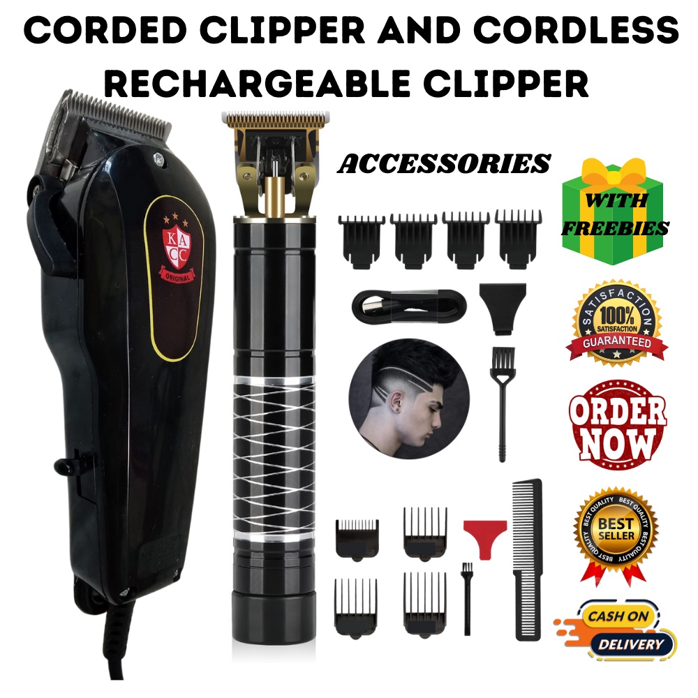 [KACC] Professional Corded Clipper with TBLADE RECHARGEABLE HAIR CLIPPER