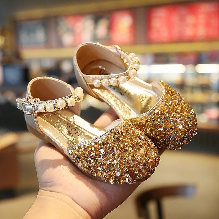 Young girls gold shoes sales