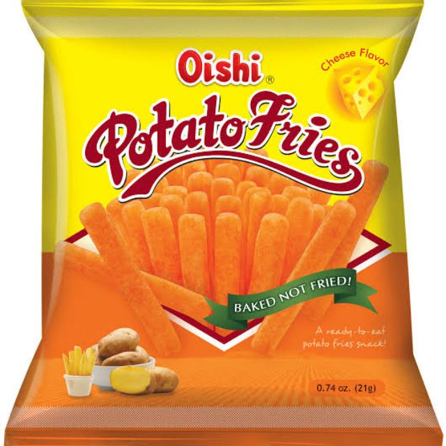 21g Oishi Potato Fries Cheese Plain Salted Barbecue Tomato