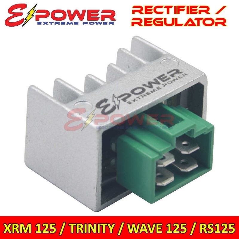 XRM 125/ TRINITY/WAVE 125/RS125 REGULATOR /RECTIFIER E POWER | Shopee ...