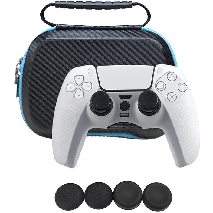 Ps5 combo kit 6 in 1 ps5 controller accessories set ps5 case, ps5 cover ...