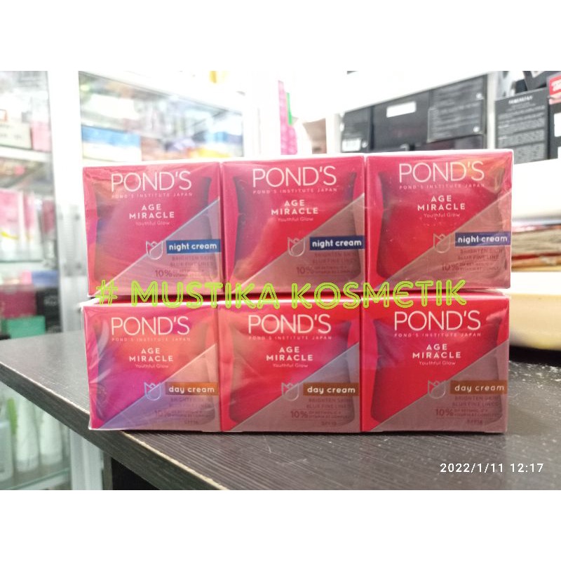 MERAH (new) Ponds Age Miracle cream 9g pond's red day night cream ...