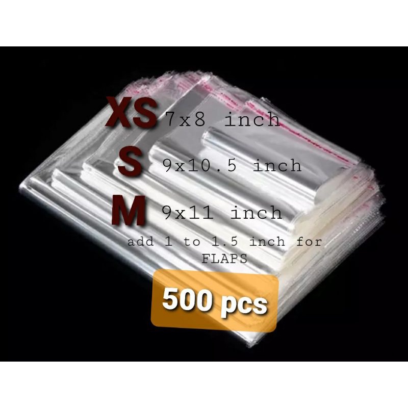 500 Pcs OPP PLASTIC WITH ADHESIVE (with Airhole) | Shopee Philippines