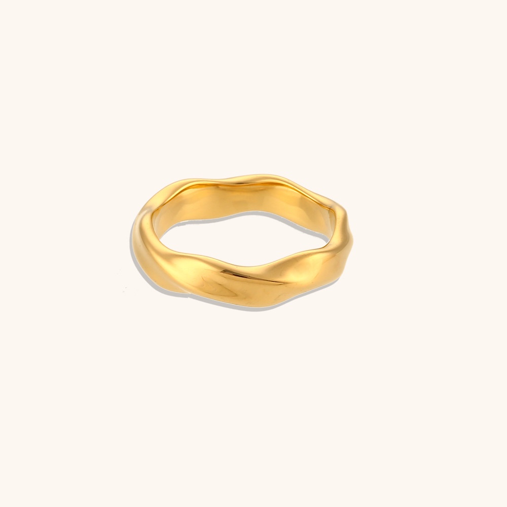 [Special Offer] European American Geometric Water Ripple Titanium Steel ...