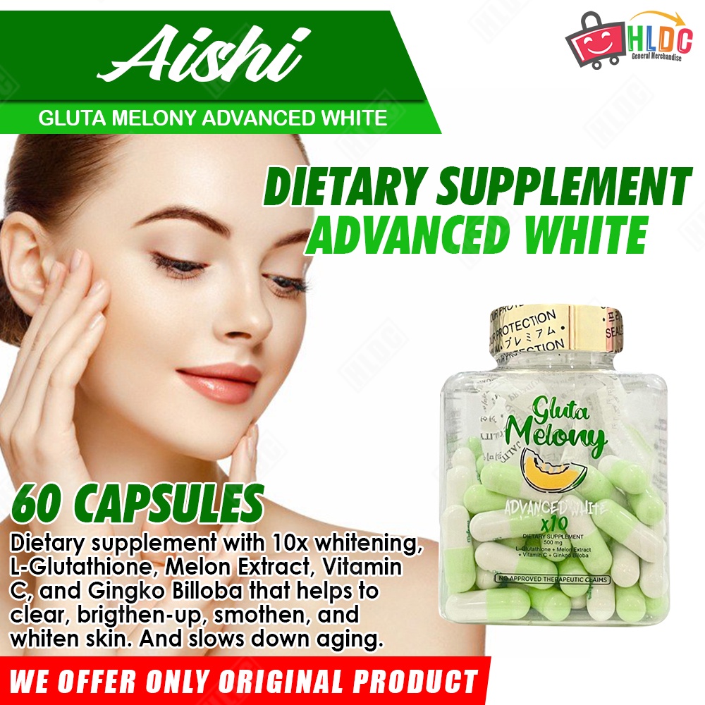 Aishi Gluta Melony 10x Advanced White 60 Capsules Japan Formulated ...