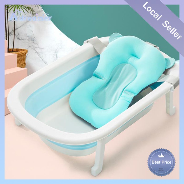 Bathtub Pink Blue Bathtub Foldable With Bathmat Foam Net Baby Bathtub 