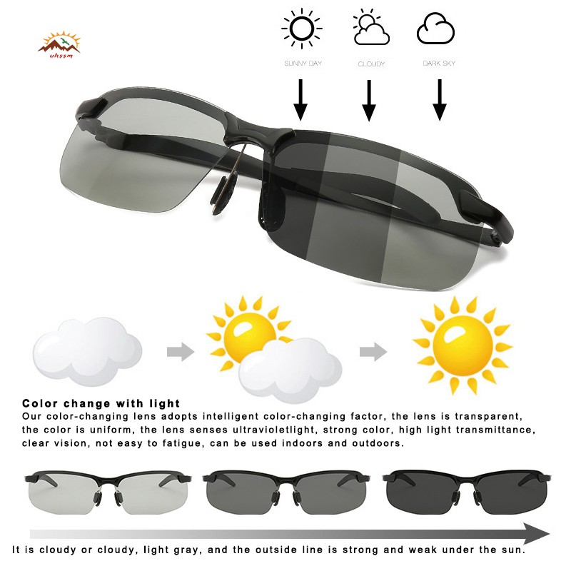 XQ Smart Photochromic Polarized Sunglasses UV Protection Anti