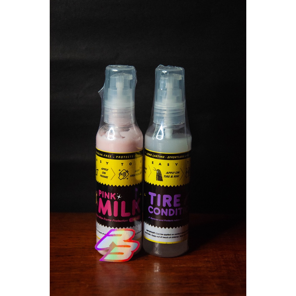BUNDLE HAPPY PINK MILK AND HAPPY BIKE TIRE BLACK / TIRE CONDITIONER