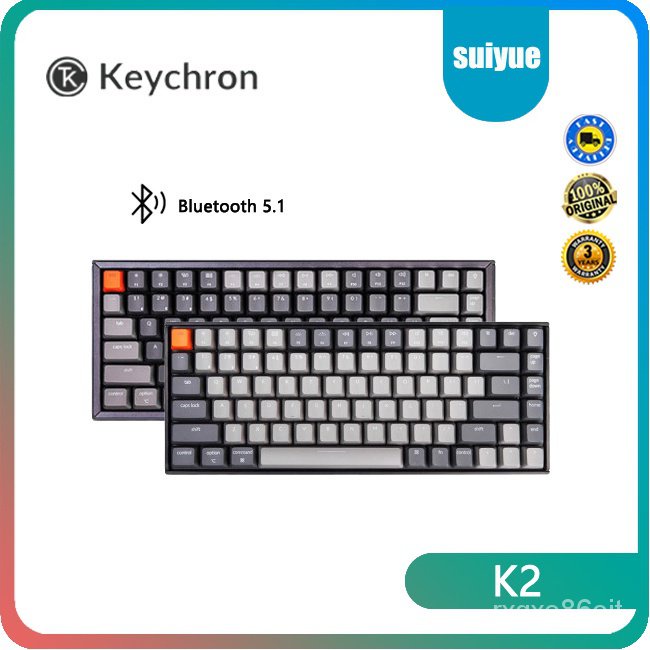 Keychron K2 Mechanical Keyboard (75% Layout, Wired/Bluetooth Dual-mode ...