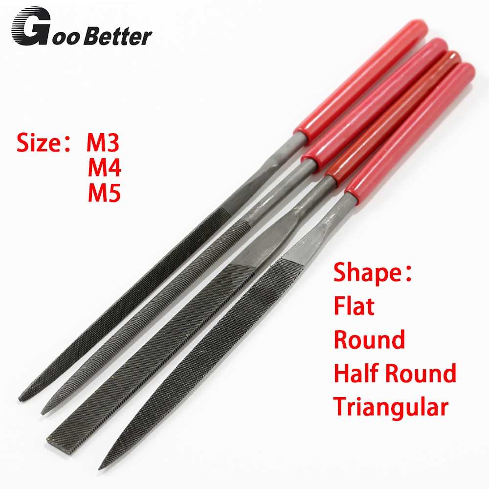 1Pcs M3 M4 M5 Steel File Carpenter Professional Wood Tools Flat/Round ...