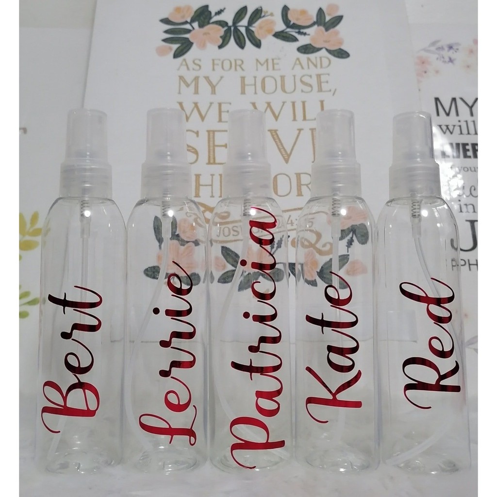 Personalized on sale spray bottles