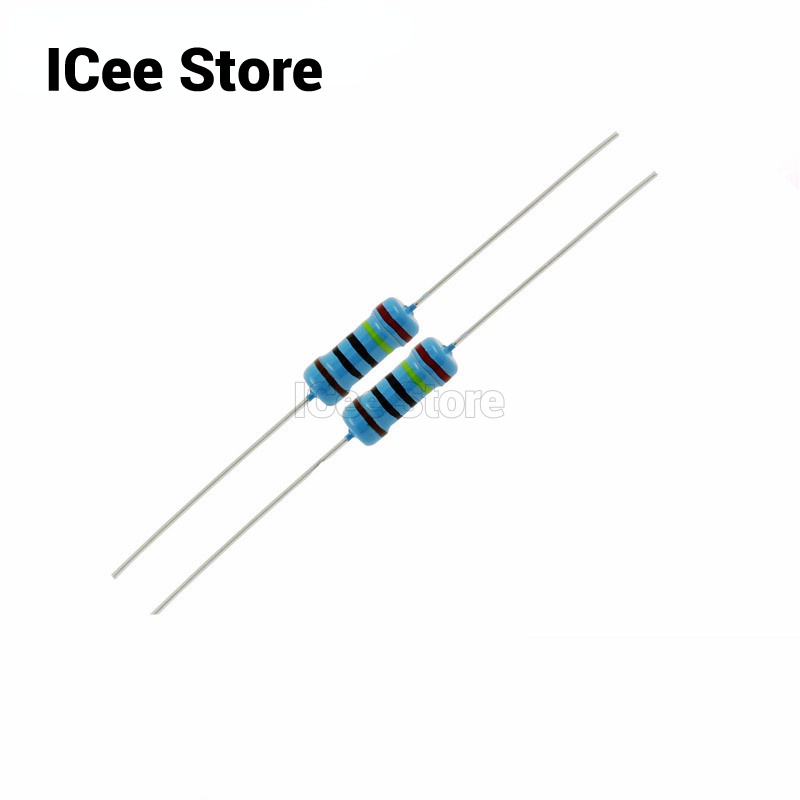 10Pcs 3W Metal Film Resistors 1% 10R 1K 10K 100K 1M 4.7K 5.1K | Shopee ...