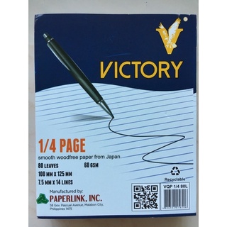 Victory Yellow Pad Paper 1/4 Pad, 1/2 Crosswise, 1/2 lengthwise