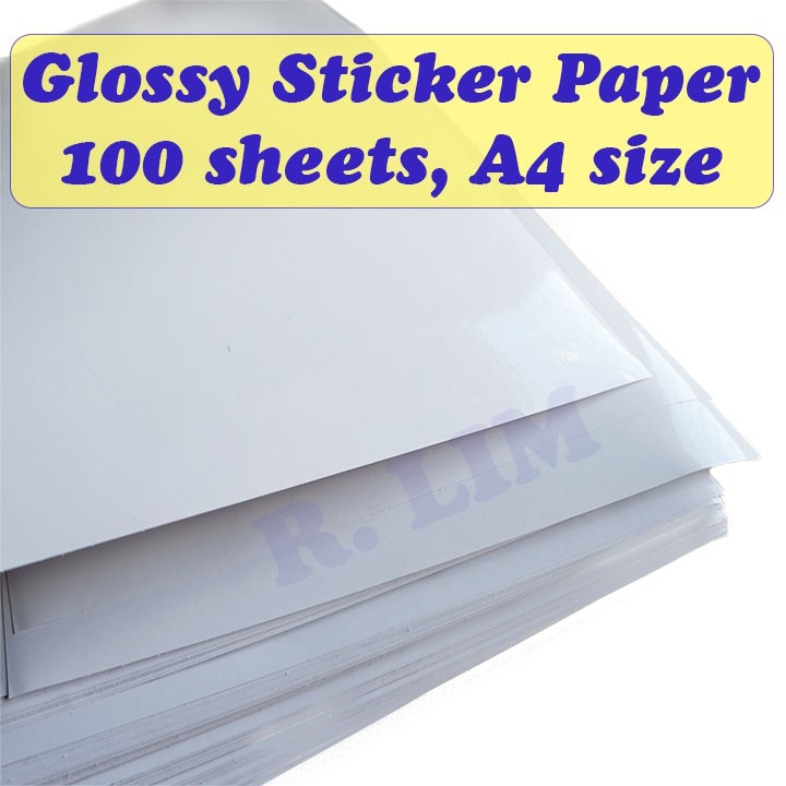 Sticker Paper Glossy A4 100 Sheets Printable Shopee Philippines