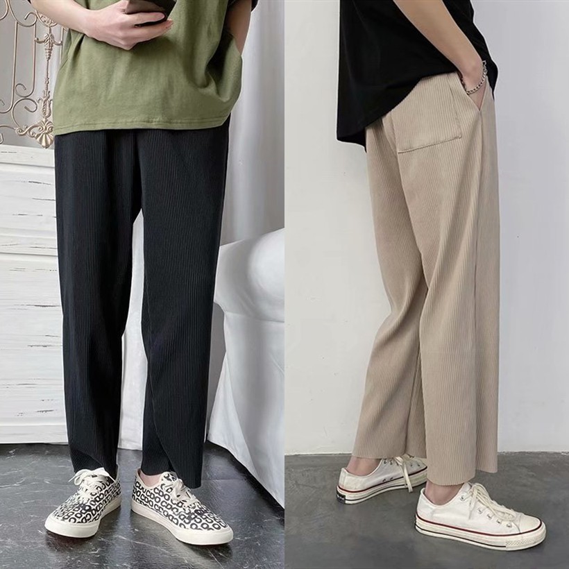 Thin Section Casual Trousers Men Loose Wide leg pants | Shopee Philippines