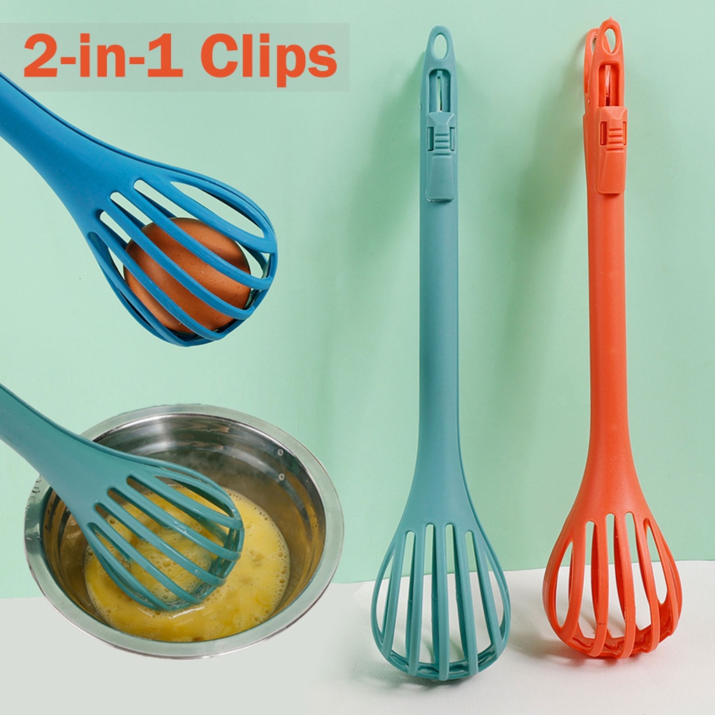 Multifunctional Egg Beater Whisk Food Tong For Salad Spaghetti Noodles ...