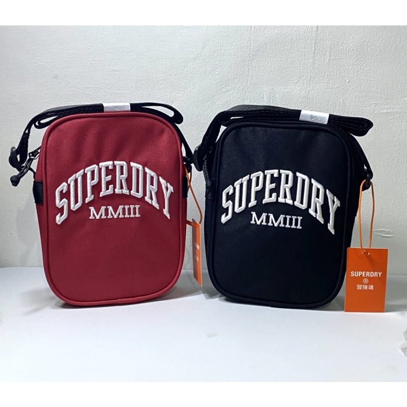 Authentic SUPERDRY Embossed and Embroidered Crossbody Bag