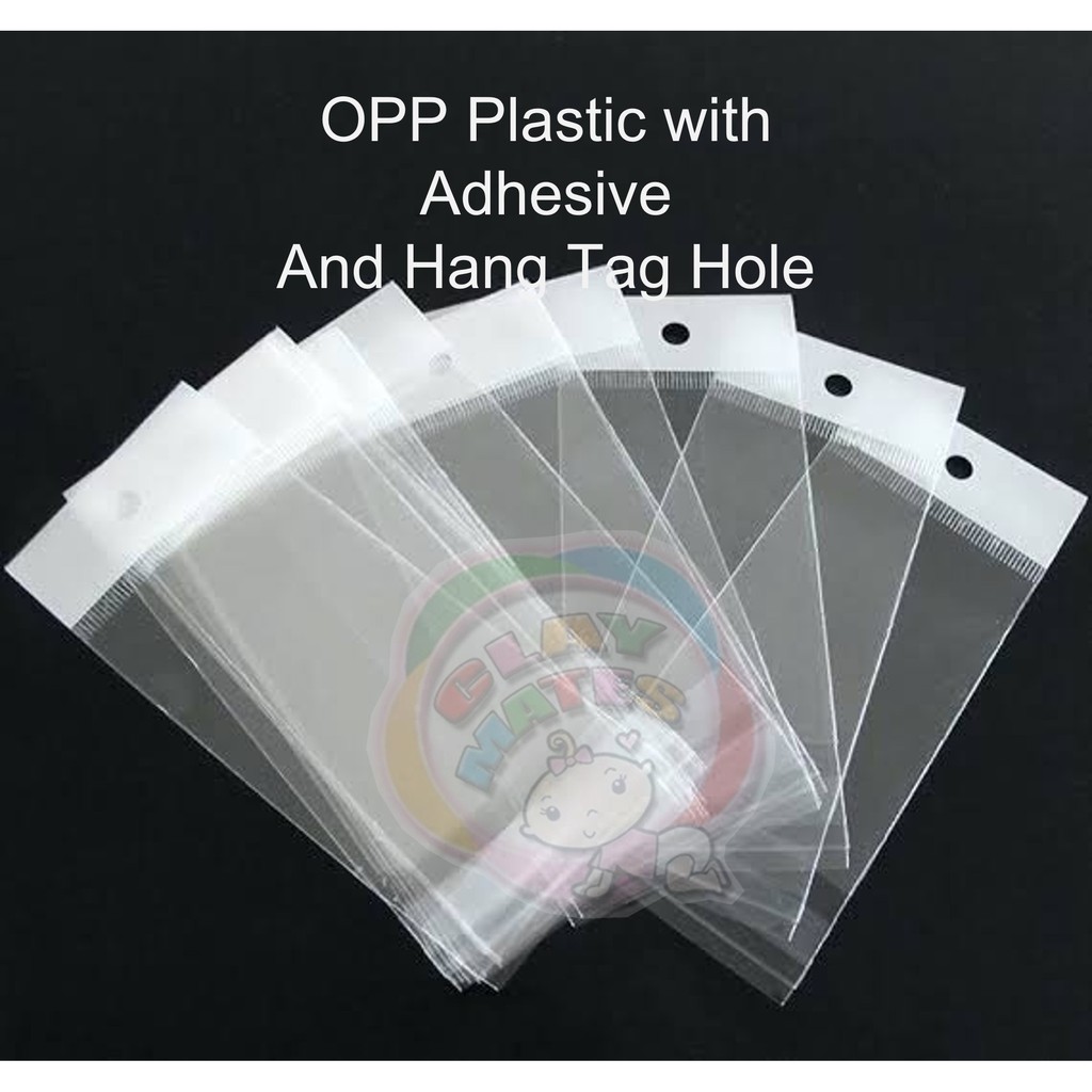 OPP Plastic with Adhesive and Hang Tag Hole | Shopee Philippines