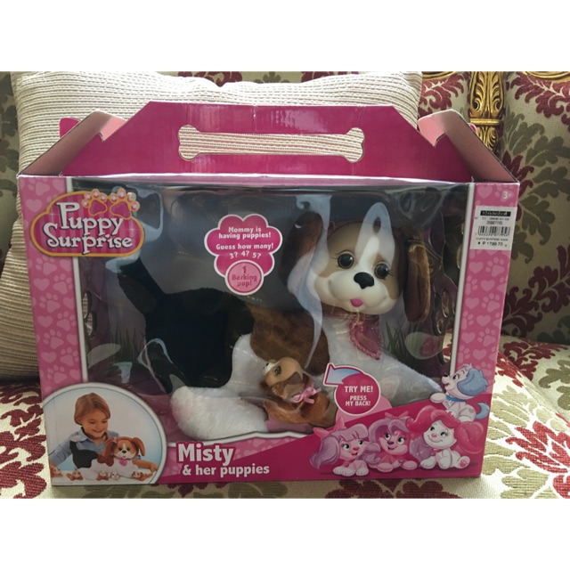 Puppy Surprise Stuffed Puppy Misty and Her Puppies Shopee