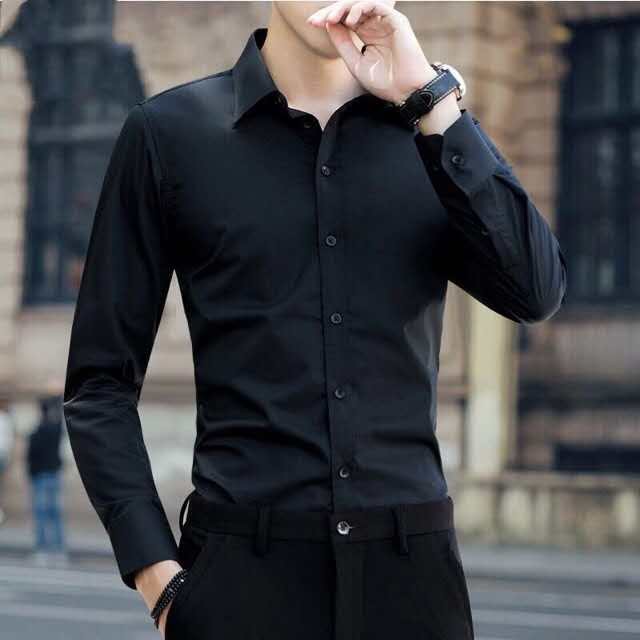 Polo long sleeve clearance black