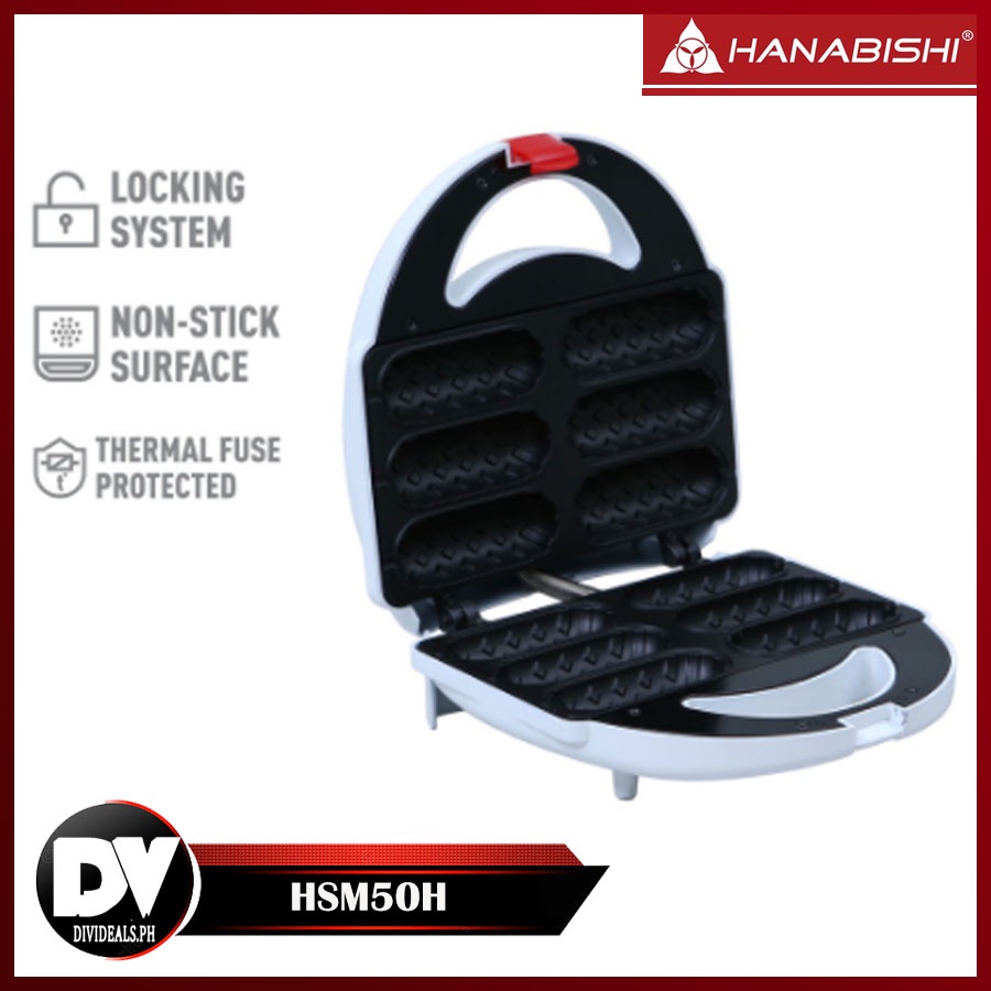 Hanabishi Sandwich Maker HSM50H 6 piece Hotdog Waffle Maker Shopee