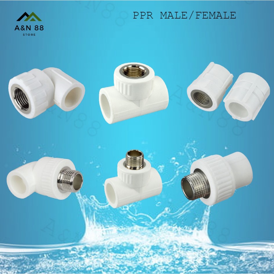 PPR Pipe Fittings Female /Male Adaptor , Female /Male EIbow , Female ...