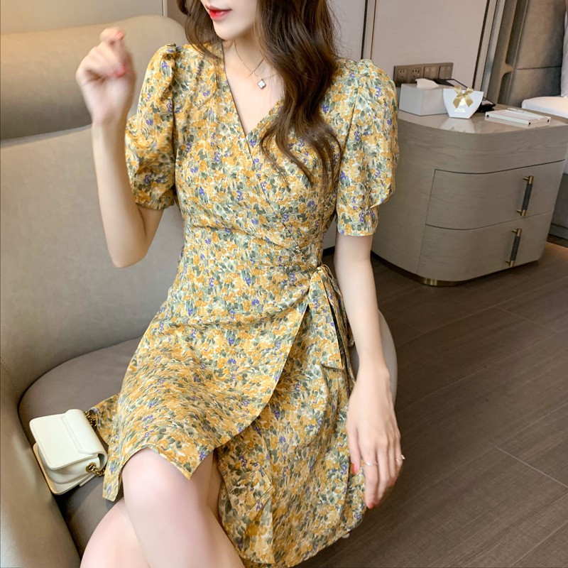 dresses for women summer dress black Floral mini dress casual dress korean  style dress backless dress trendy dress formal dress elegant vintage dress