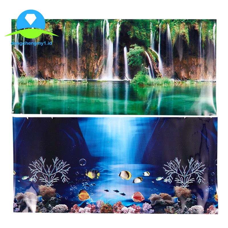 Blue Fresh Sea Aquarium Poster Fish Tank Background N7PH