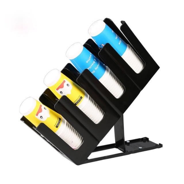Milk tea Cup Holder With Foldable Bracket Plastics Paper Cup Rack 4slot ...