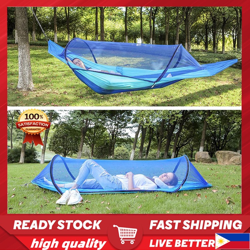 Hammock Travel Camping Hiking hammock duyan Double Automatic hammock with Mosquito Net duyan net