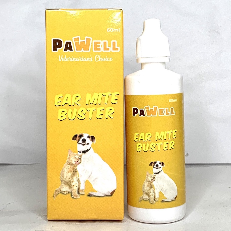 [FCR AGRIVET] PAWELL Earmite Buster Ear Cleaner Anti Earmites 60ml for