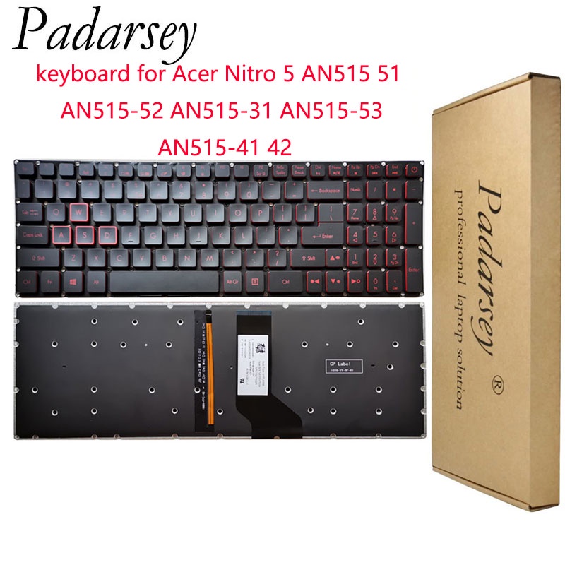 Backlit US keyboard Acer Nitro 5 AN515 51 AN515-52 AN515-31 AN515-53 ...
