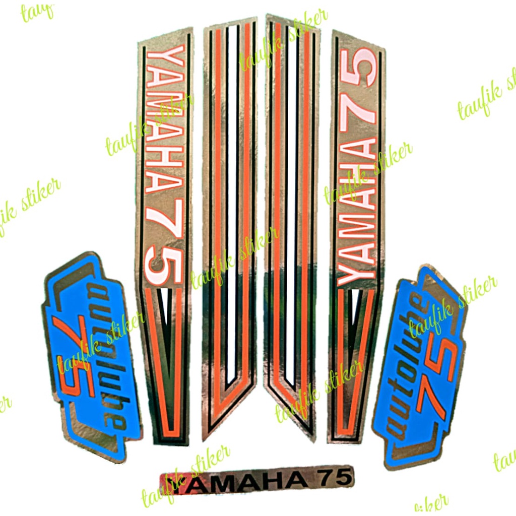 Yamaha v75 chrome motorcycle body strip sticker | Shopee Philippines