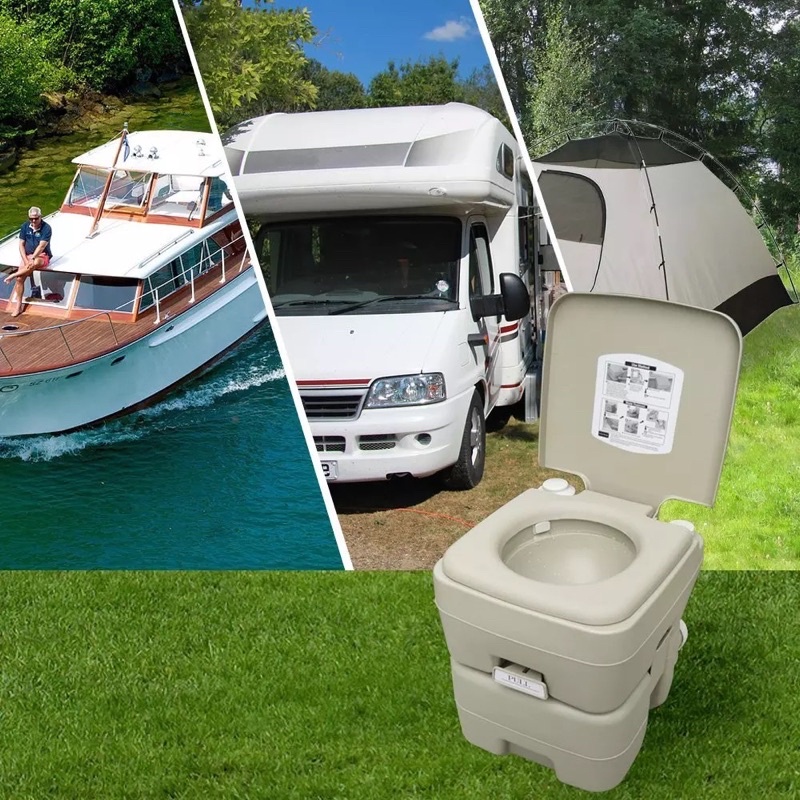 Portable Toilet CR Camping Toilet Easy Carry Convenient | Shopee ...