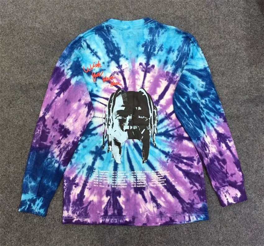 travis scott tie dye long sleeve