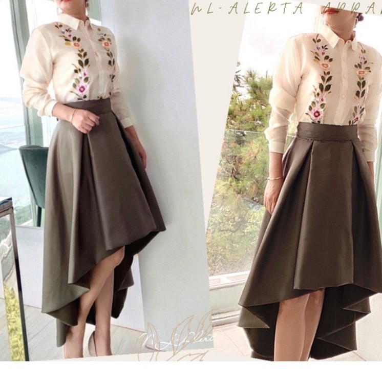 MODERN FILIPINIANA BARONG AND SKIRT FOR WOMEN (INDIVIDUAL SELLING